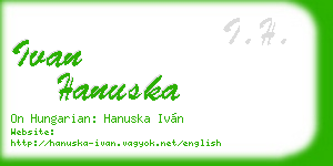 ivan hanuska business card